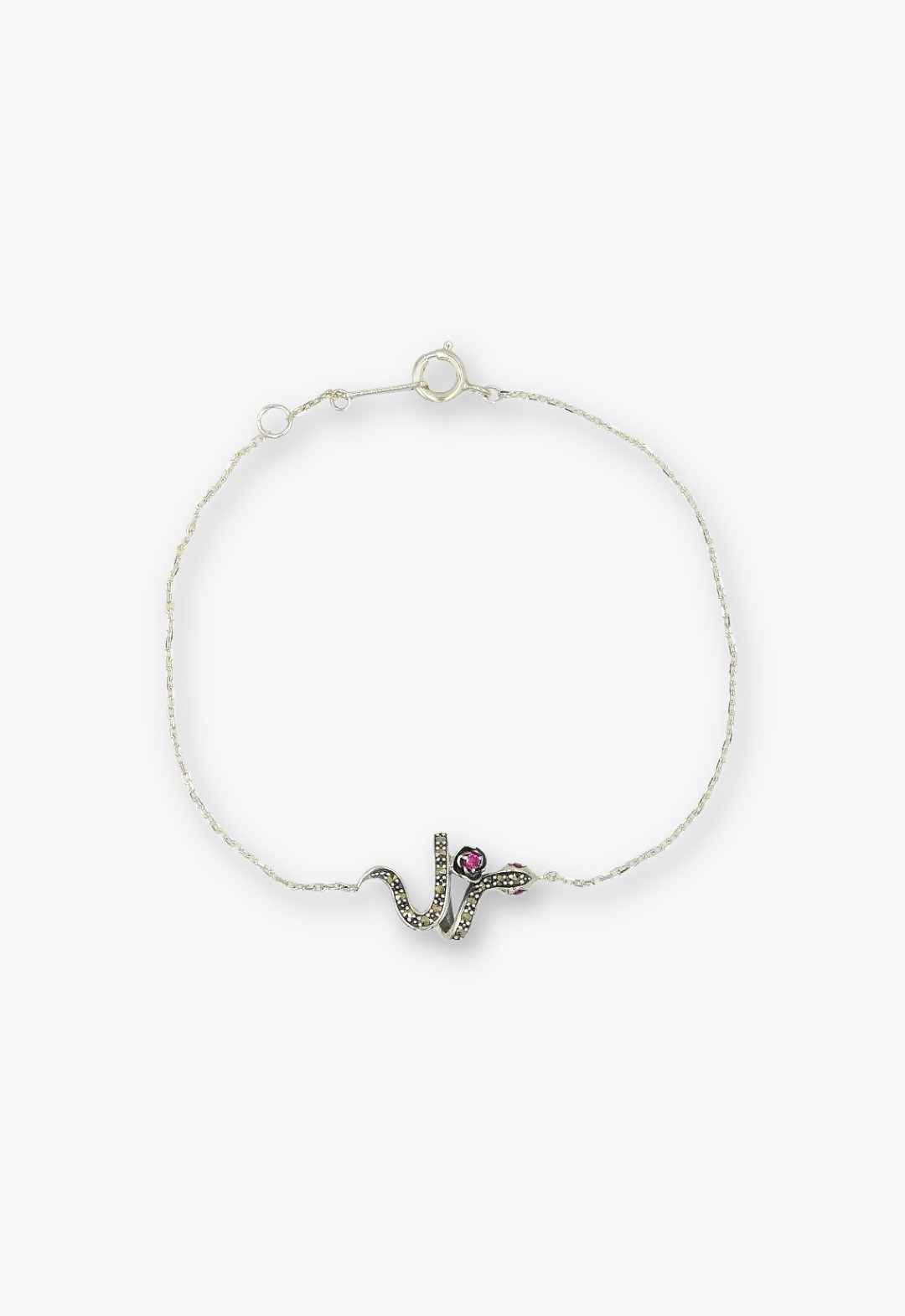 Silver Snake Motif Bracelet