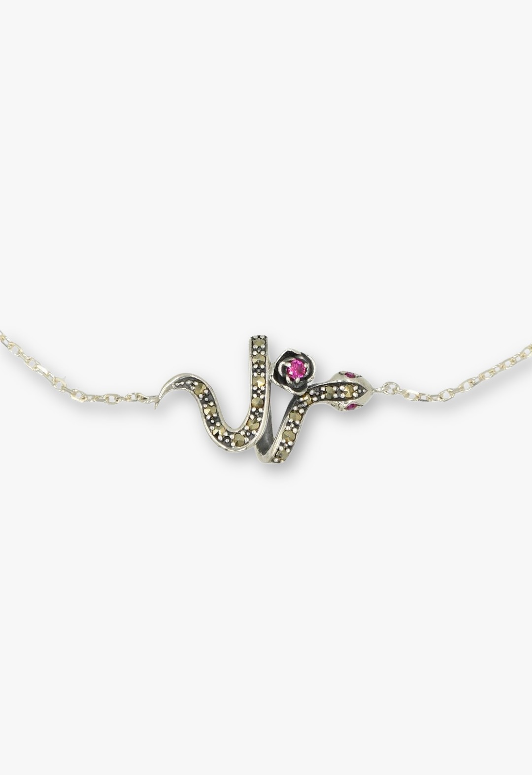 Silver Snake Motif Bracelet