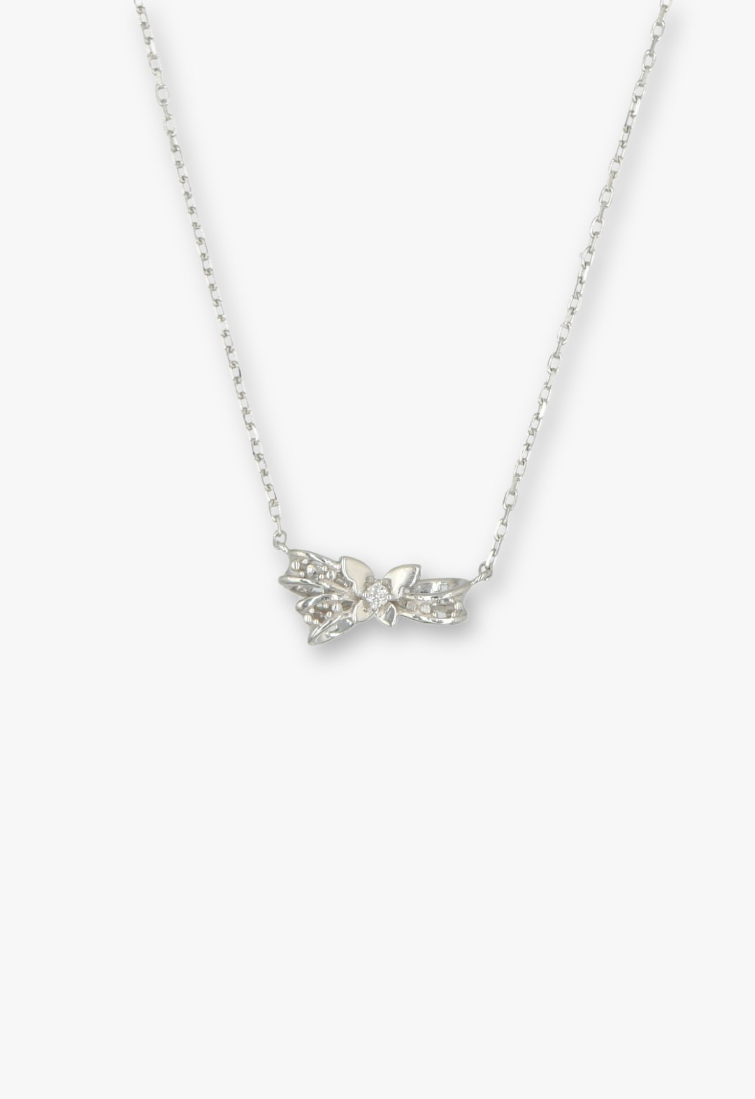 Butterfly Ribbon Motif Necklace