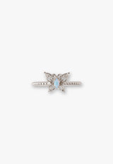 Opal butterfly motif ring