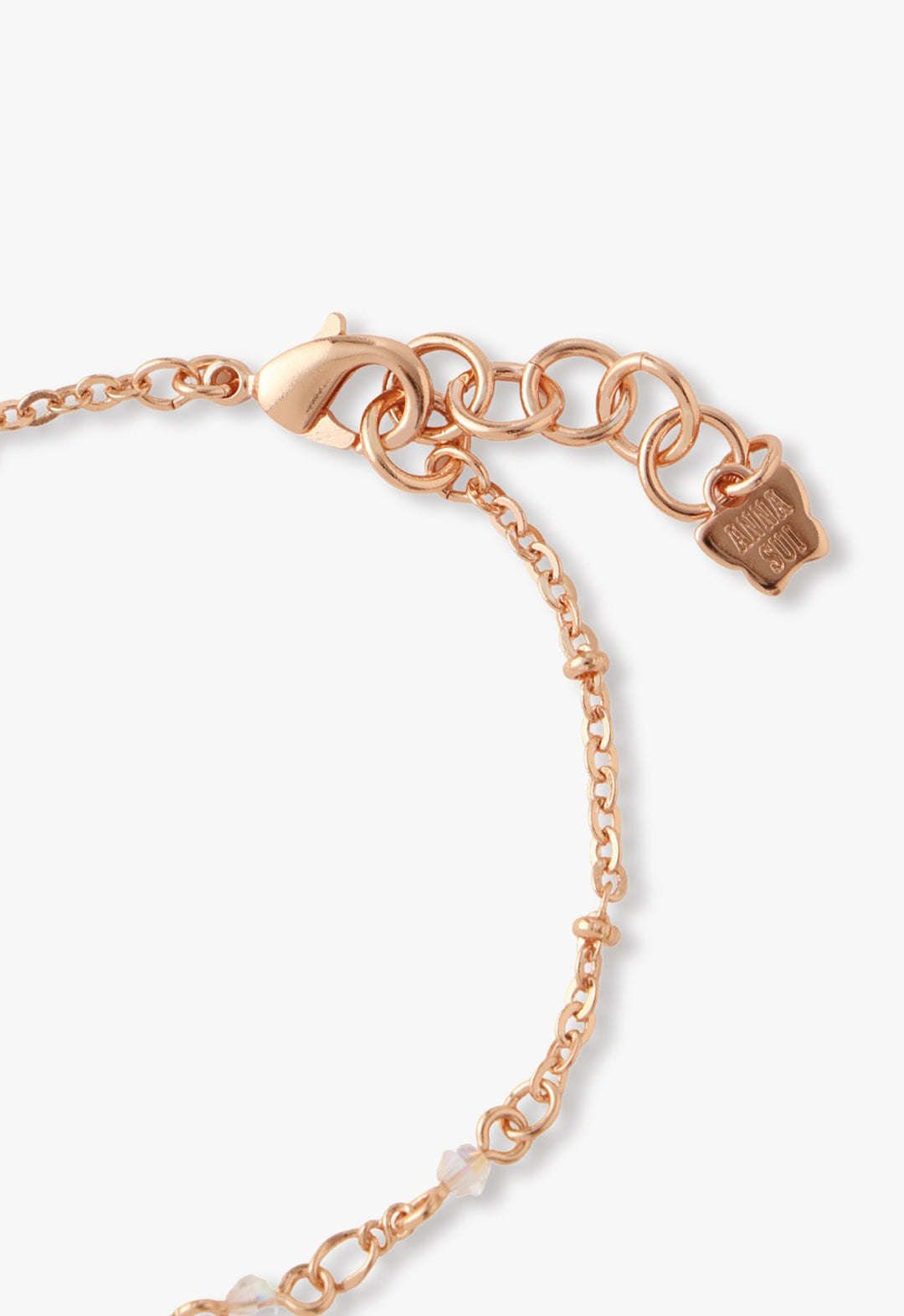 Butterfly and crescent moon motif bracelet
