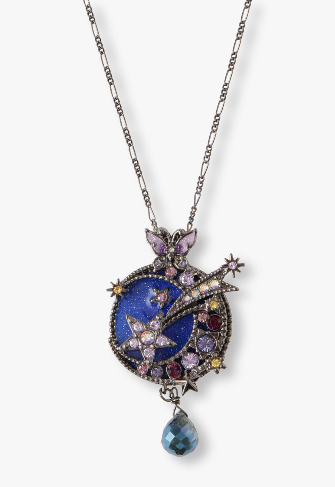 未使用 ANNA SUI PARTY キーモチーフ ネックレス 蝶 月 星 鍵