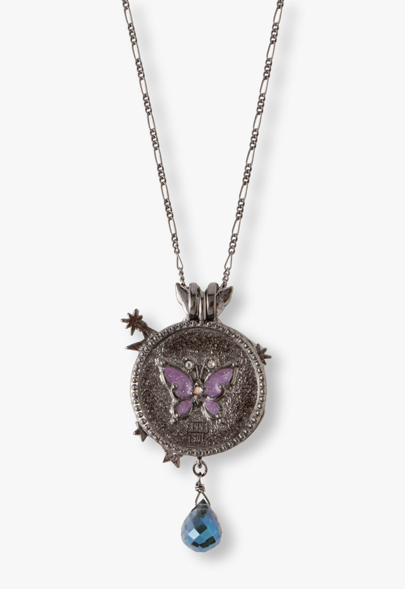 Butterfly Crescent Motif Necklace