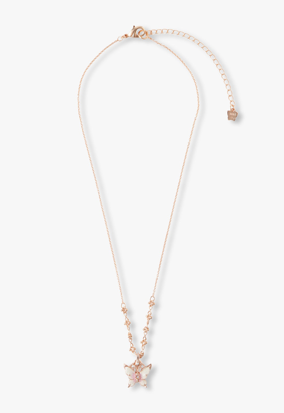 [Limited Edition Box Included] Butterfly and rose motif 2-piece necklace set