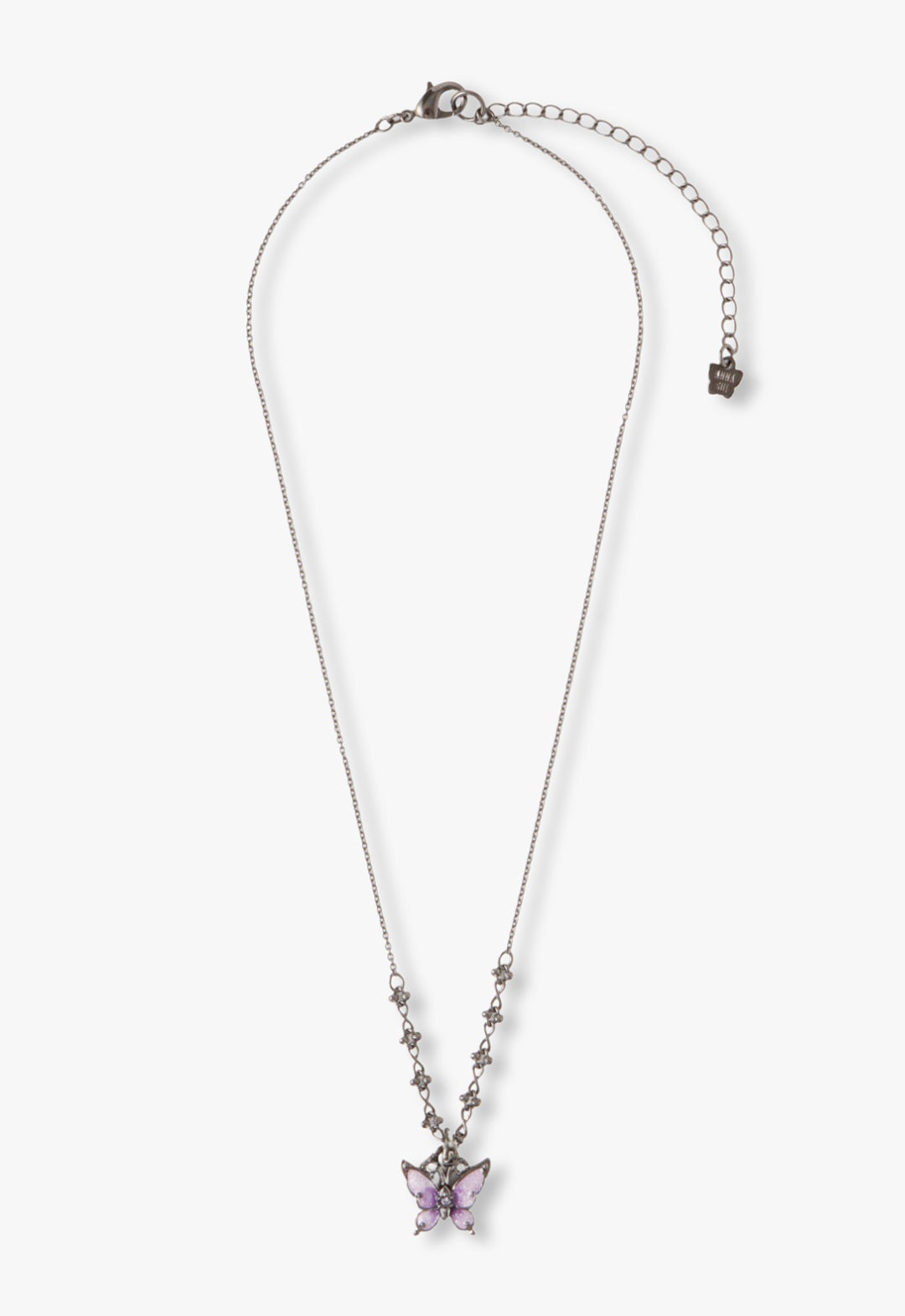 [Limited Edition Box Included] Butterfly and rose motif 2-piece necklace set