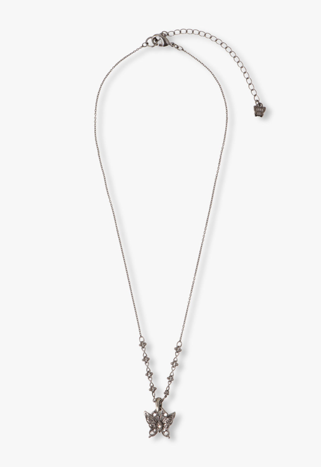 [Limited Edition Box Included] Butterfly and rose motif 2-piece necklace set