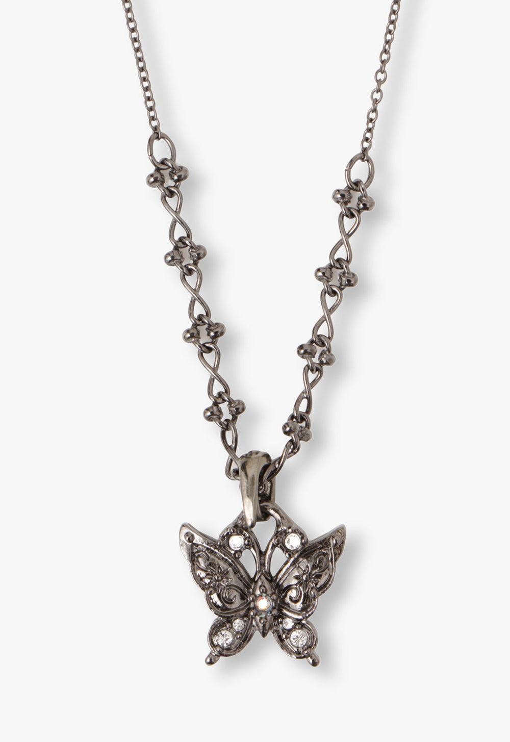 Butterfly rose motif two-piece set necklace – アナ スイ Butterfly rose motif two-piece set necklace – アナ スイ