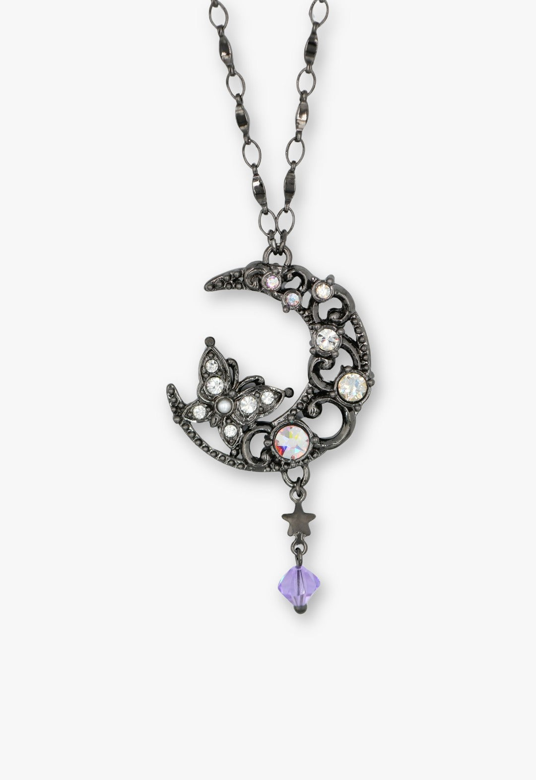 【限量版礼盒装】蝴蝶与新月图案项链