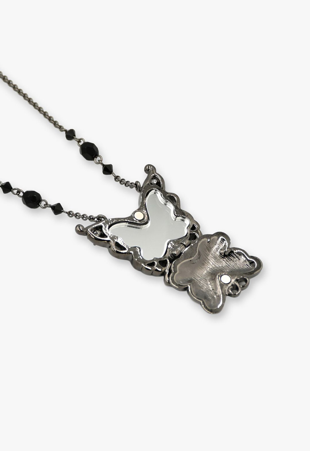 [Limited BOX included] Butterfly motif necklace with mirror