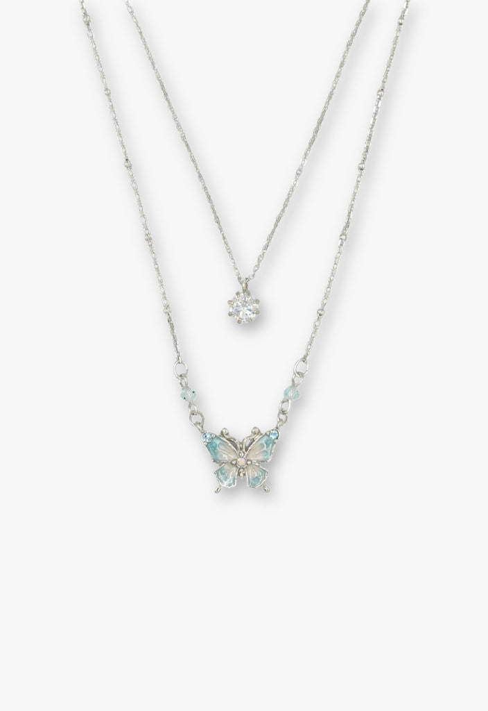 【限定BOX付】バタフライモチーフ ２点セットネックレス