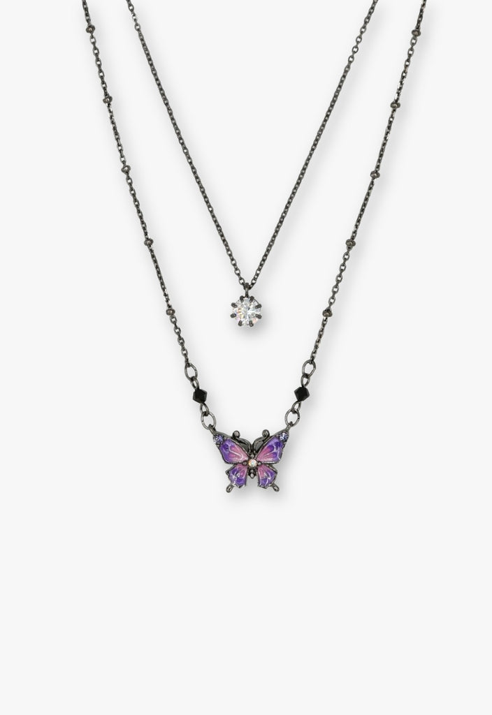 【限定BOX付】バタフライモチーフ ２点セットネックレス
