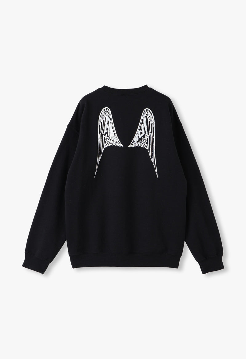 ANNA SUI WINGS CREW NECK SWEATSHIRT