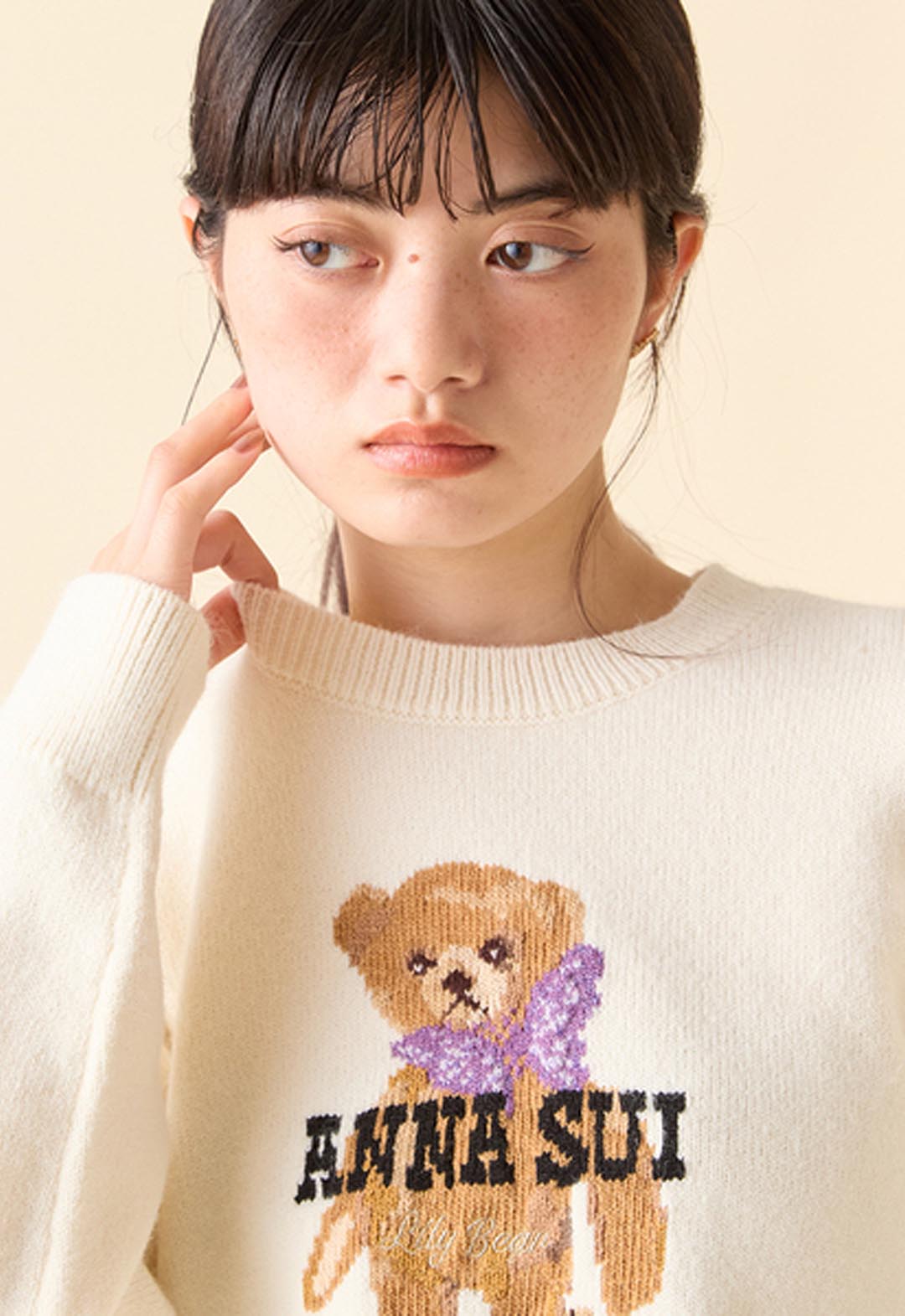 [LILY BROWN × ANNA SUI] 蝴蝶百合熊針織衫