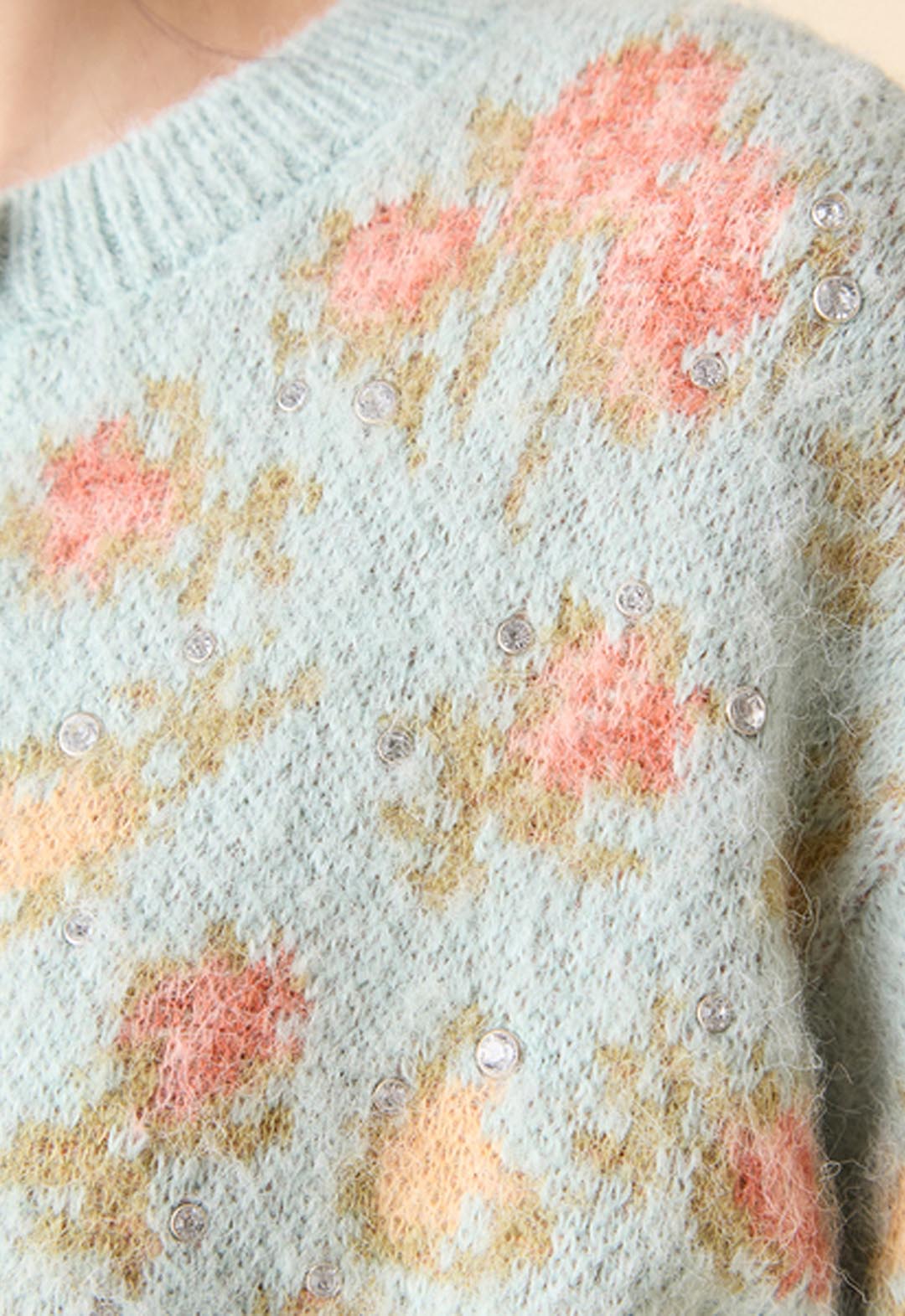 [LILY BROWN × ANNA SUI] 提花寶石針織開襟衫