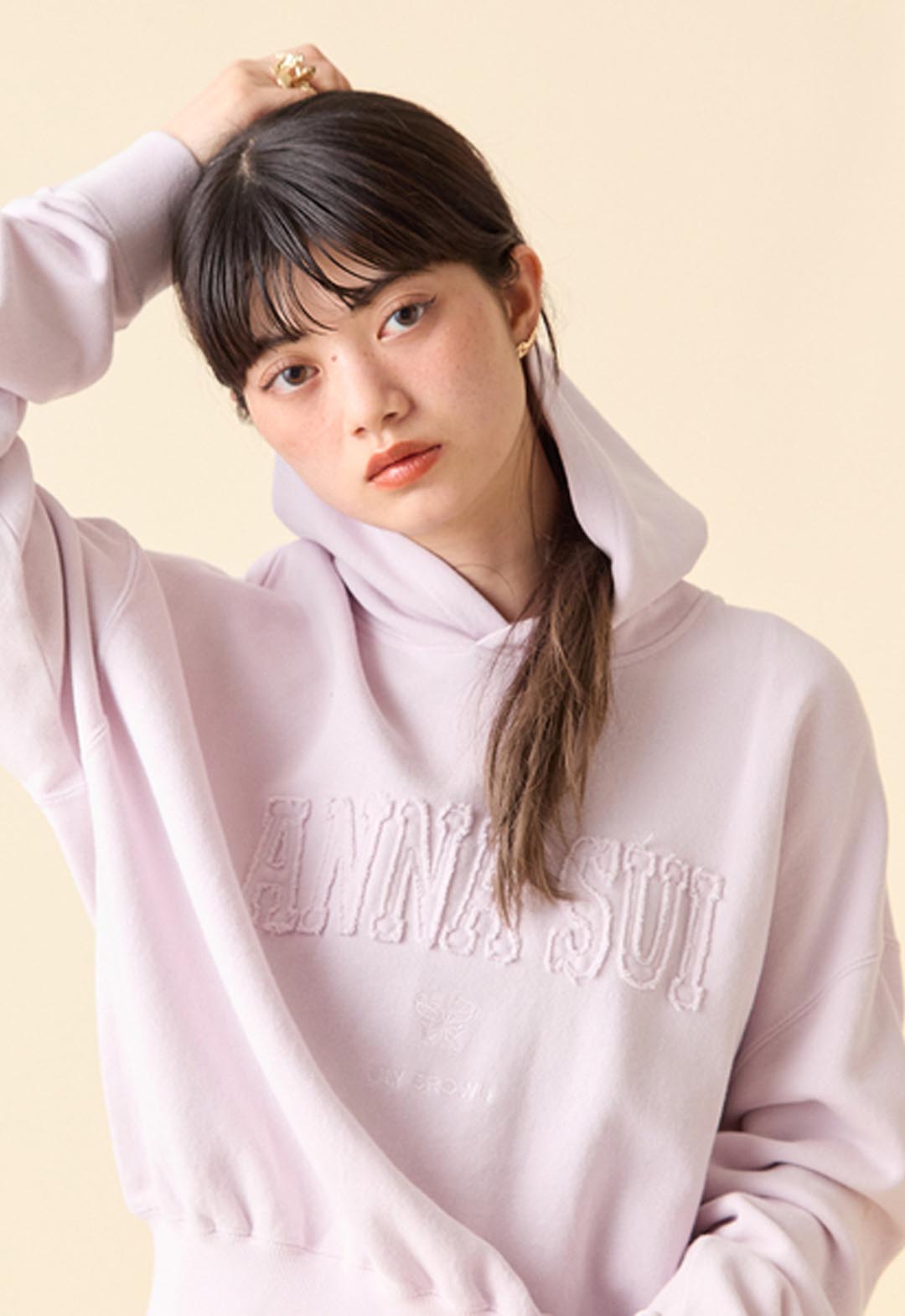 LILY BROWN × ANNA SUI] Logo hoodie