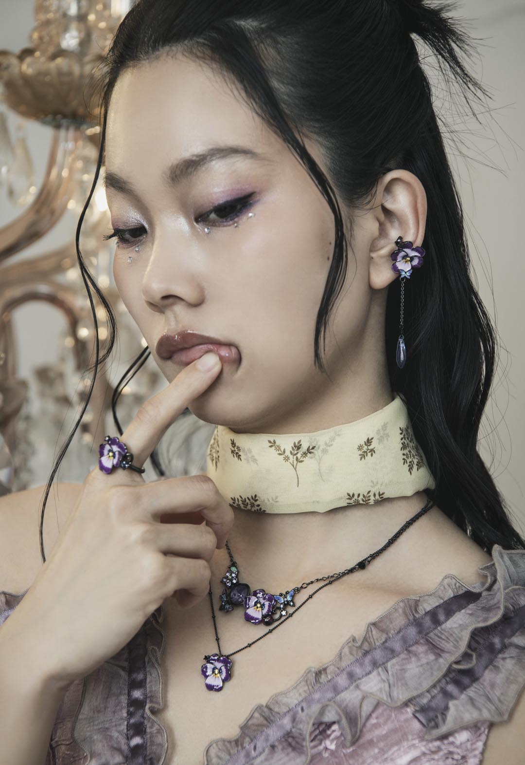 アナ スイ（ANNA SUI） フラワーモチーフ ネックレス