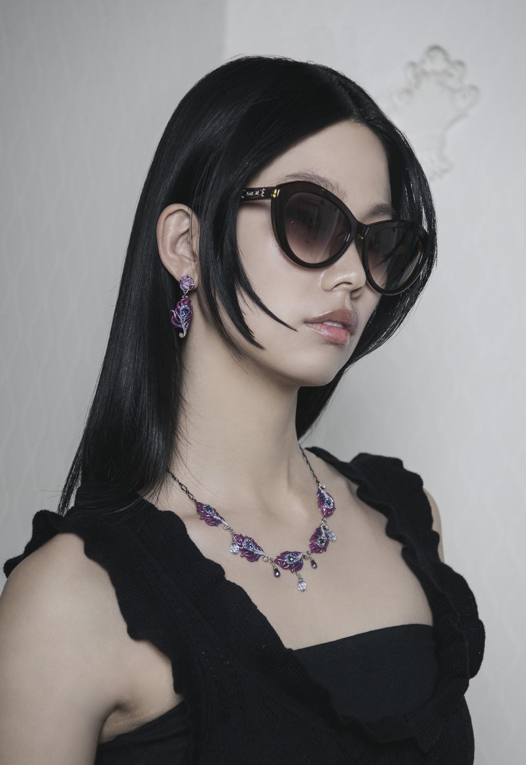 Phoenix motif earrings