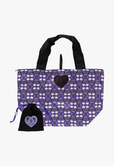 Eco bag with heart &amp; rose drawstring