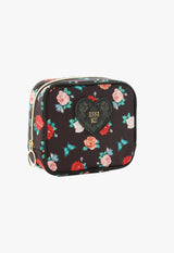 Rose Print Square Pouch