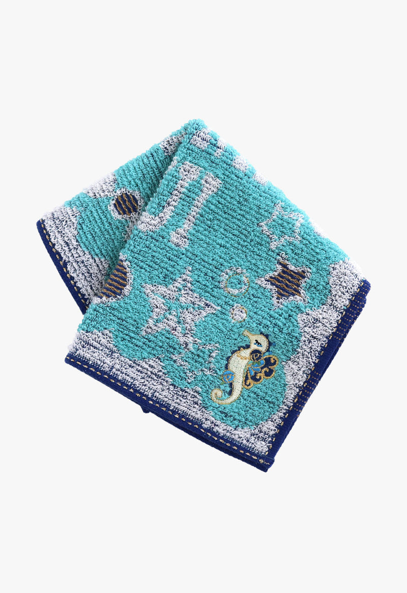 Zodiac seahorse towel handkerchief