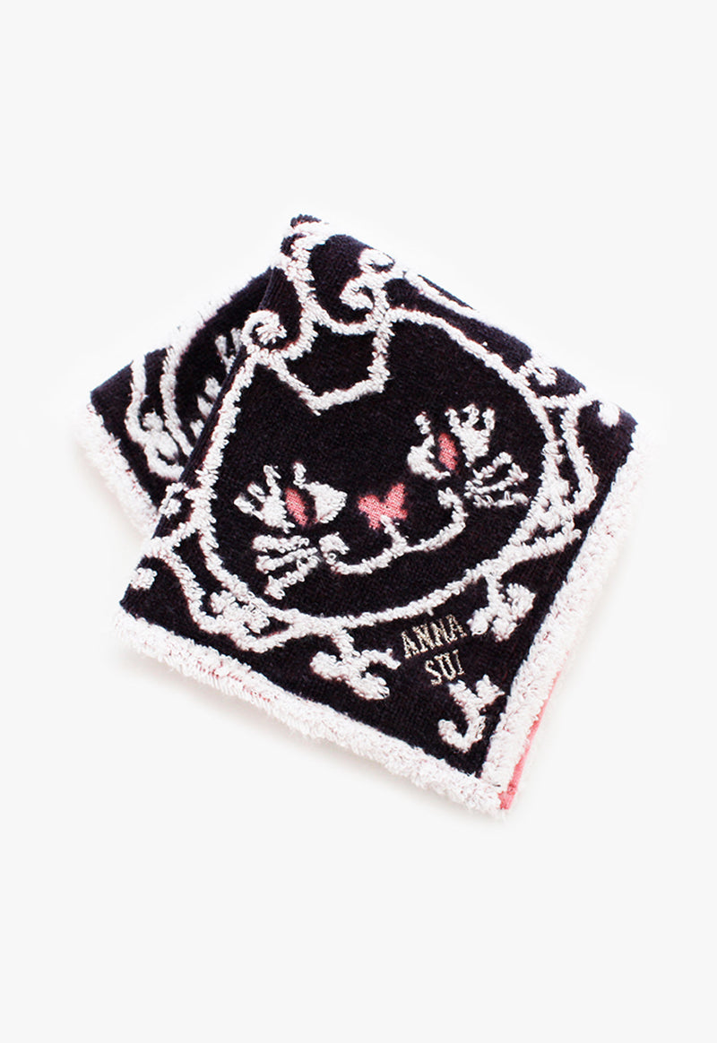 猫印花毛巾手帕