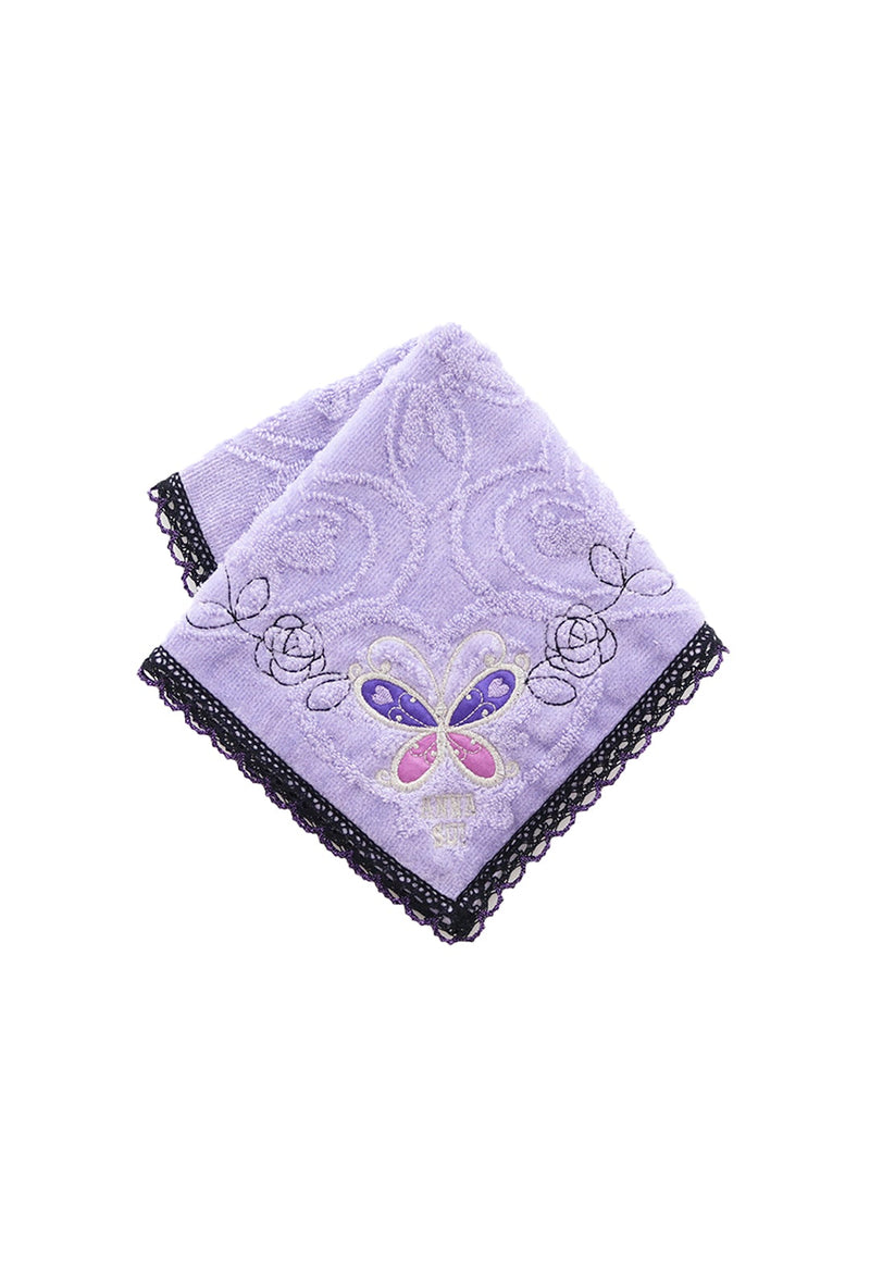 蝴蝶刺绣毛巾手帕