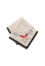蝴蝶刺绣毛巾手帕