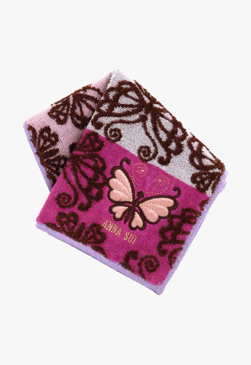 蝶形边框毛巾手帕