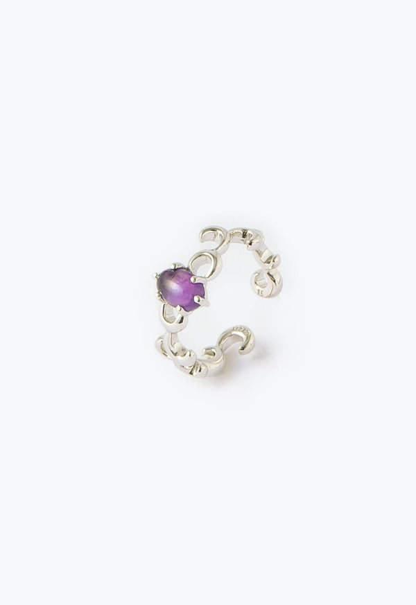 蔓藤花紋和紫水晶耳套
