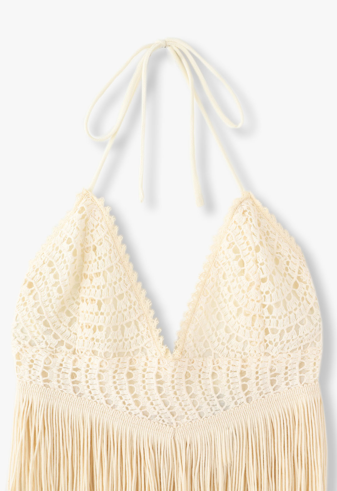 CROCHET LACE HALTER TOP