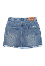 Patch Denim Skirt