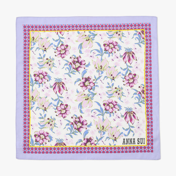 Cotton silk pattern scarf