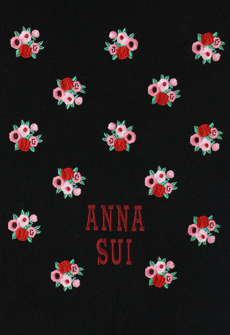 ウール刺繍マフラー