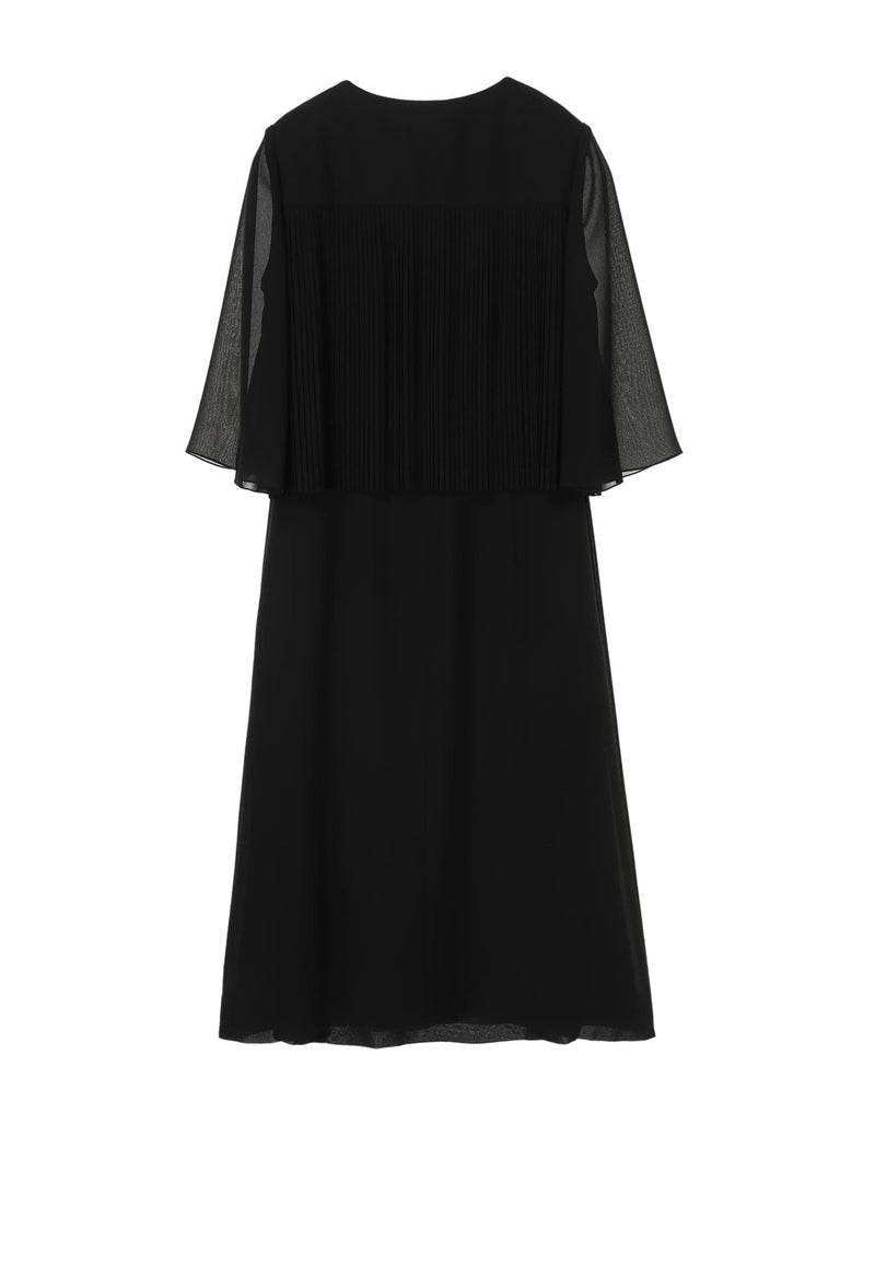 Front opening back pleated dress