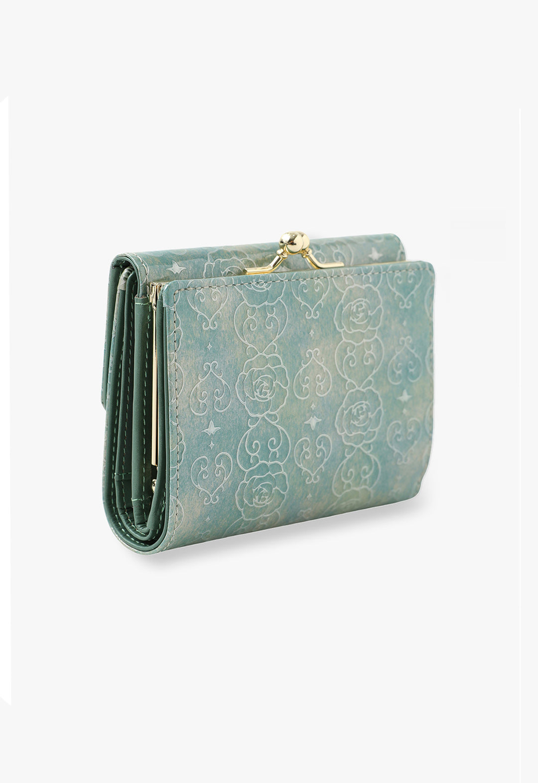 ANNA SUI ハート柄 二つ折り財布 アナスイ ANNA SUI ローズハート 口金二つ折り財布 （財布