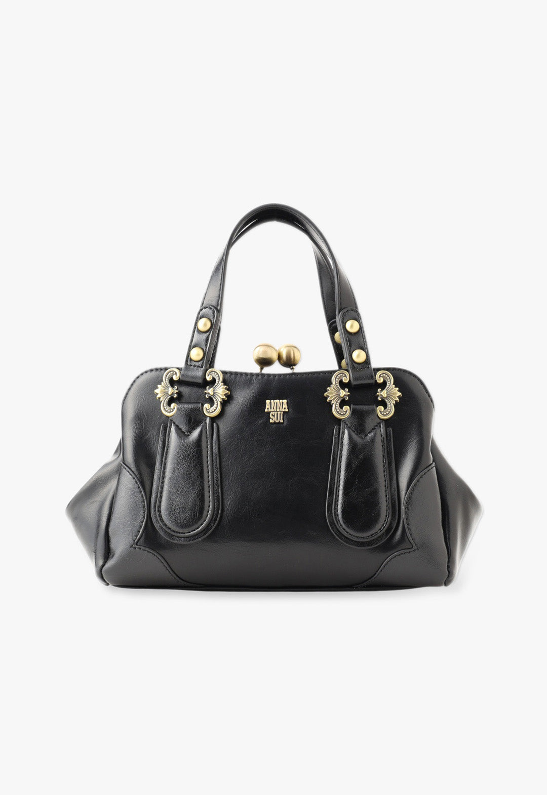 ANNA SUI ブラック ボディバッグ スタッズ付き
