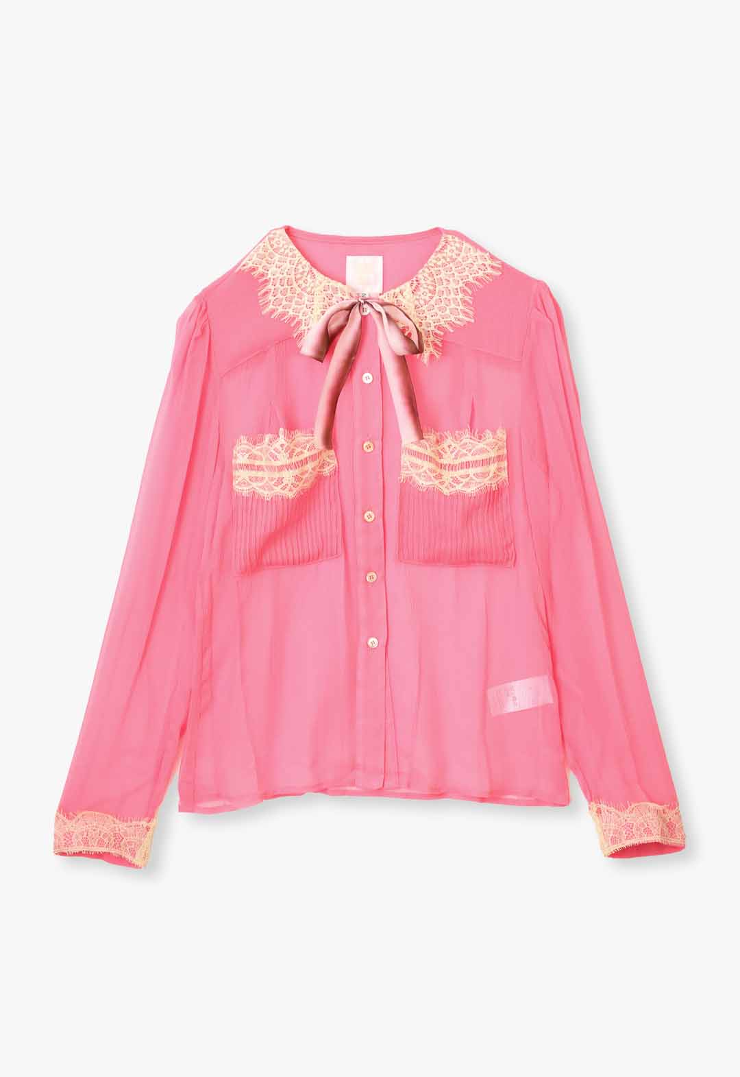 LINGERIE CHIFFON POCKET BLOUSE