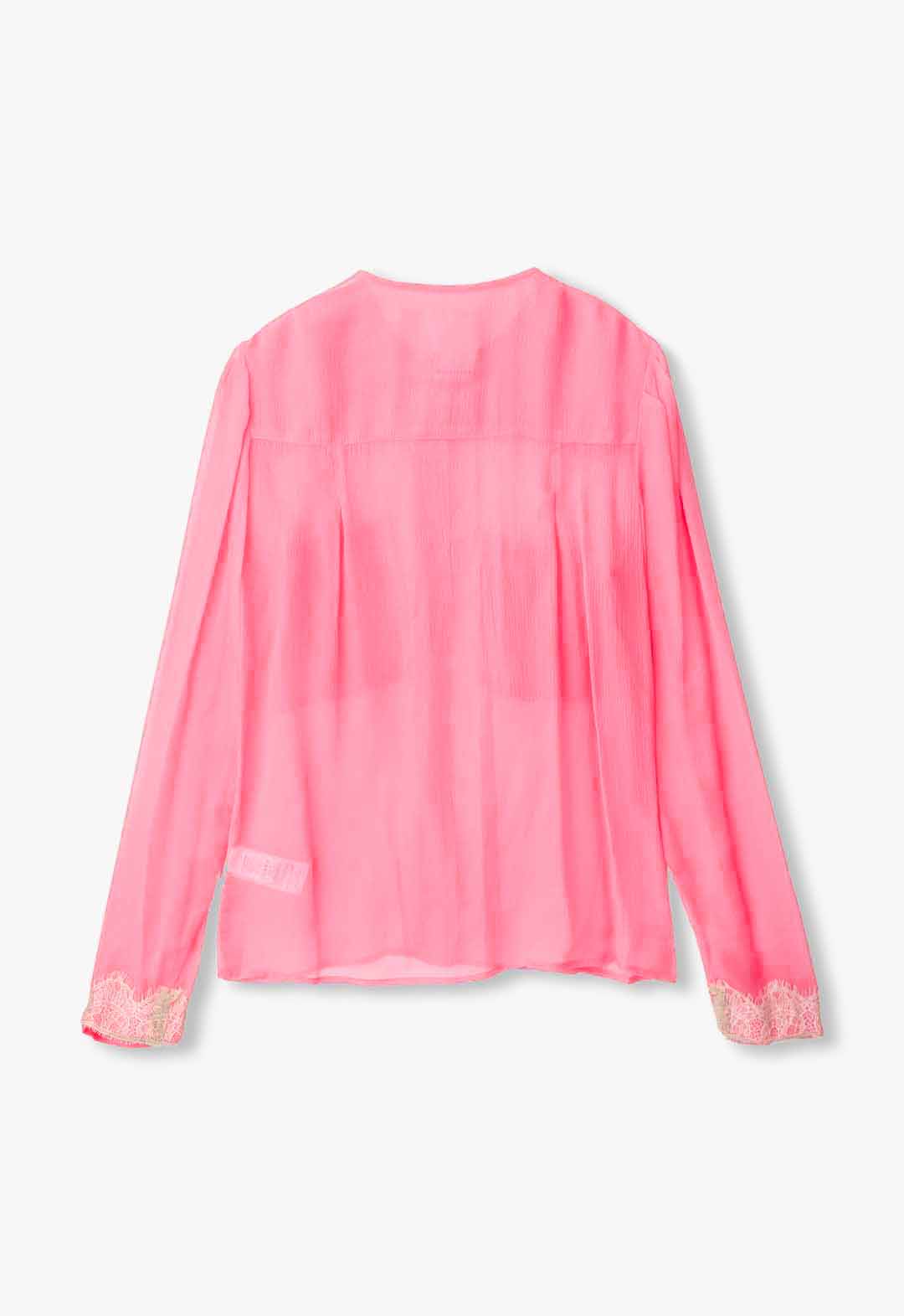 LINGERIE CHIFFON POCKET BLOUSE