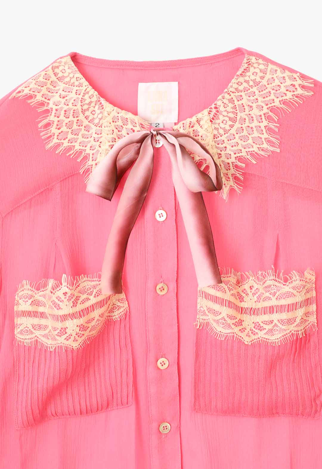 LINGERIE CHIFFON POCKET BLOUSE