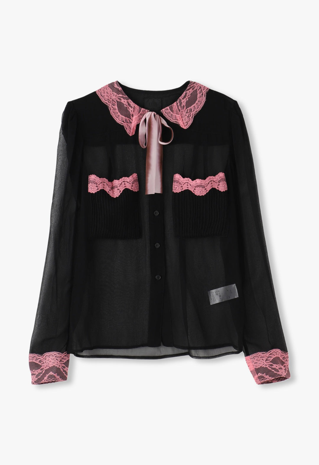 LINGERIE CHIFFON POCKET BLOUSE