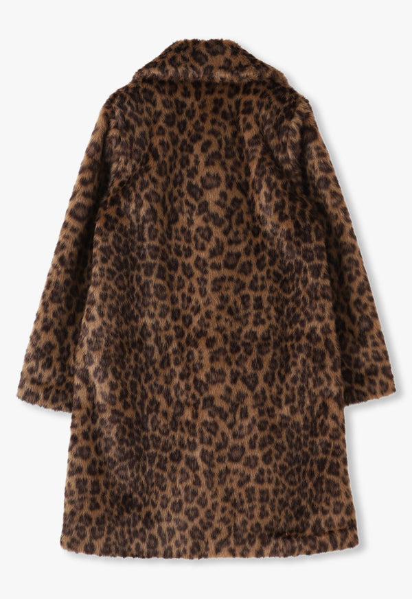 LEOPARD DOUBLE BREASTED COAT