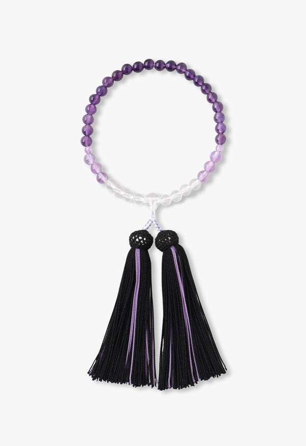 Purple crystal gradient rosary