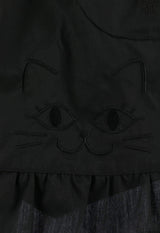 猫刺绣沙龙围裙