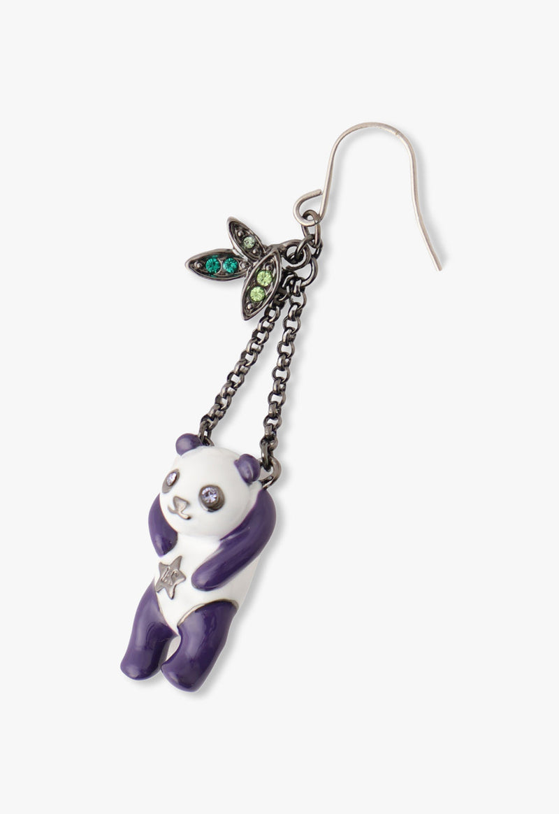Panda motif earrings