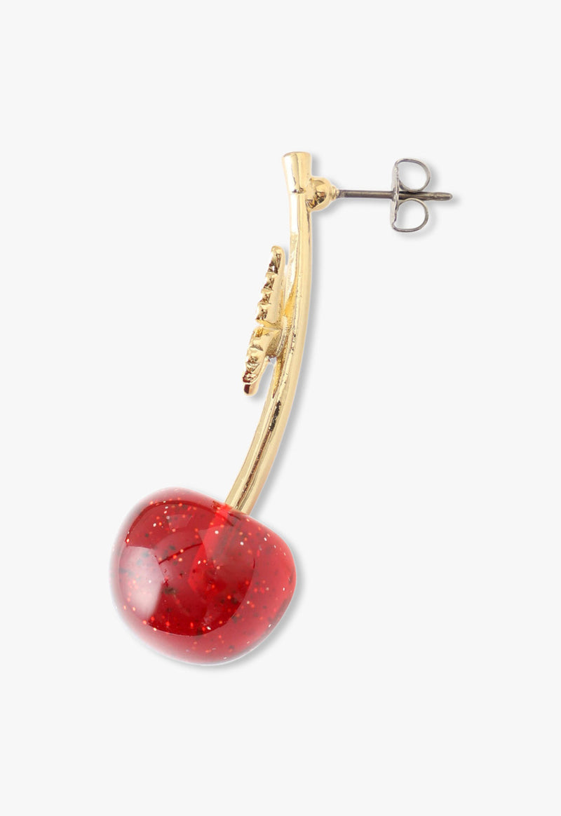 Cherry motif earrings