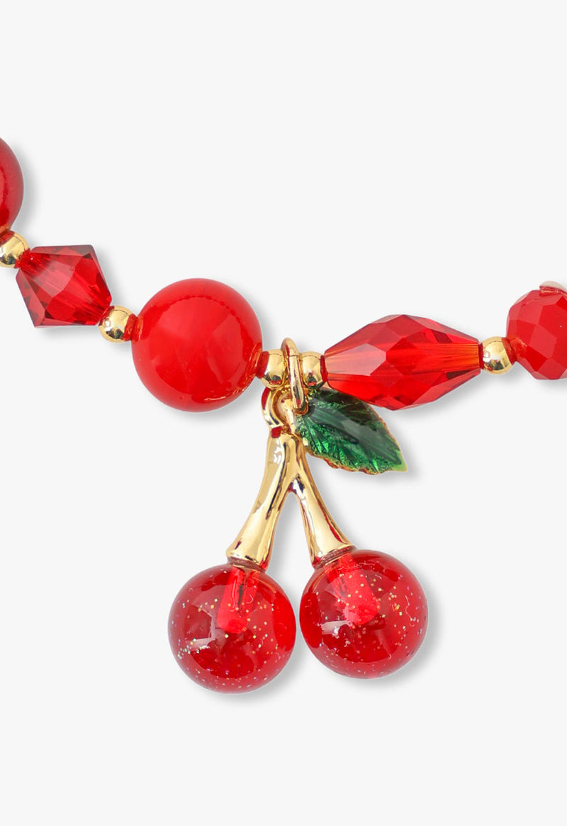 Cherry motif rubber bracelet