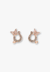 Horseshoe motif earrings
