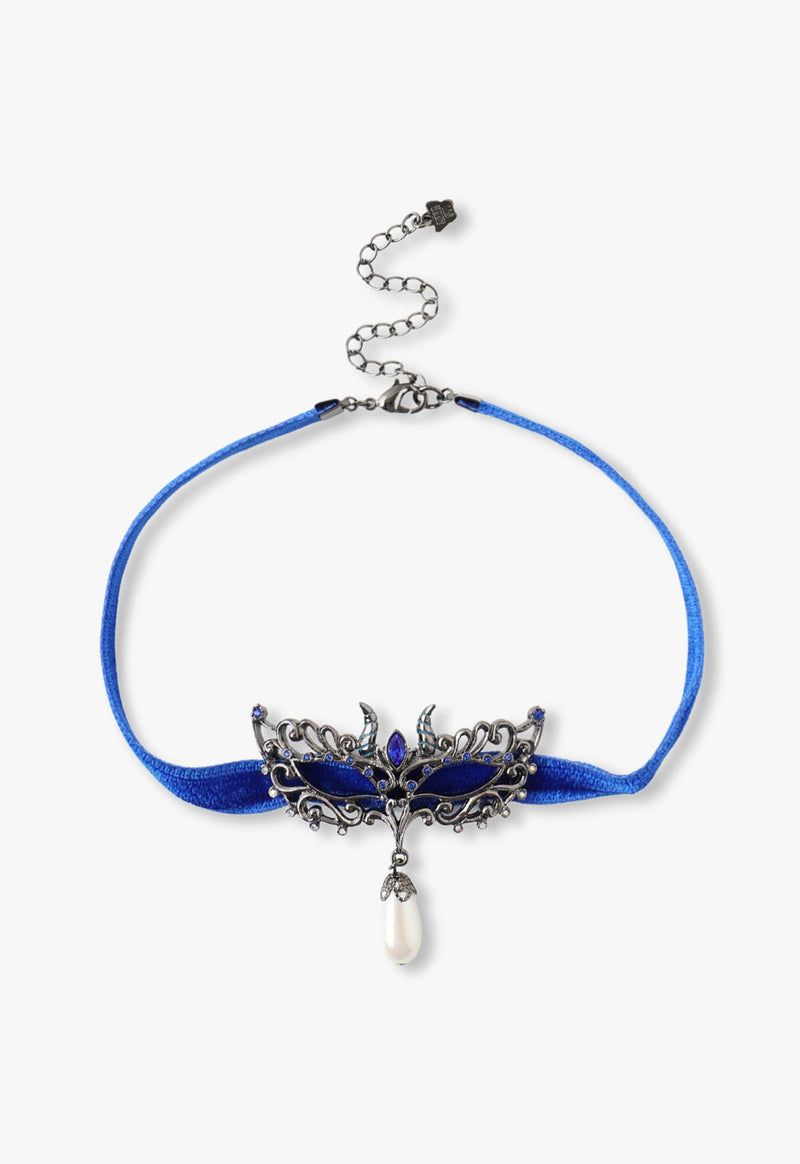 Mask Motif Choker Necklace