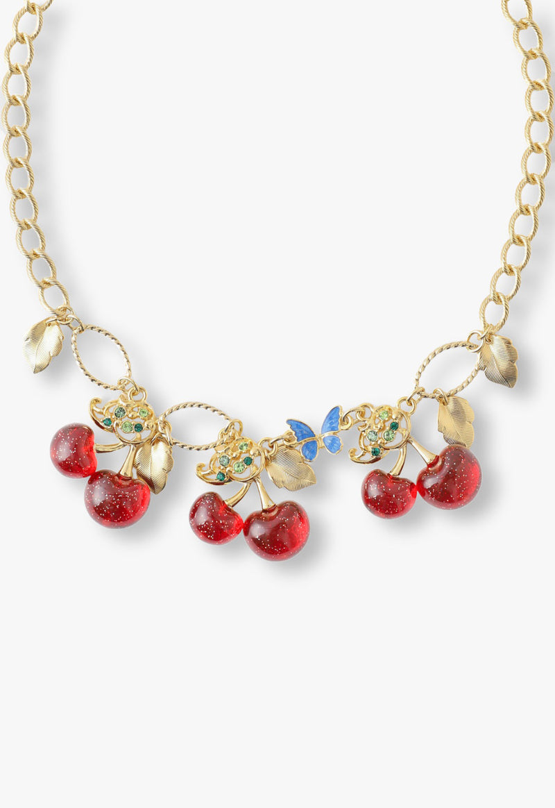 Cherry motif necklace