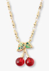 Cherry motif mini necklace